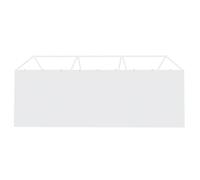 Vanteriam Carport Bâche de rechange pour abri de voiture, panneau latéral avec tendeurs à billes élastiques, pour abri de tente de garage de 3 x 6 m ou 3 x 6 m, blanc, un panneau latéral uniquement