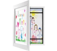 Vantimo Cadre A4 Dessin Enfant, Cadre photo pour le Rangement et la PréSentation des Dessins d'enfants à Changer Format Stocke jusqu'à 150 Créations blanc