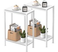Vantimo Table D'appoint étroite, PetiteTable avec étagères étroites et Rangement Armoires Organisatrices D'appoint pour Canapé Espaces étroits pour Salon Chambre Cuisine Balcon Bureau