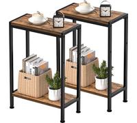 Vantimo Table D'appoint étroite, PetiteTable avec étagères étroites et Rangement Armoires Organisatrices D'appoint pour Canapé Espaces étroits pour Salon Chambre Cuisine Balcon Bureau