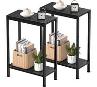 Vantimo Table D'appoint étroite, PetiteTable avec étagères étroites et Rangement Armoires Organisatrices D'appoint pour Canapé Espaces étroits pour Salon Chambre Cuisine Balcon Bureau