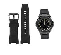 Vantor Bracelet de Montre en Cuir et Toile pour Hommes, 26MM, adapté à Casio GST-B100 S130 W300GL 400G W330 GST-W120L s120 W130L série S100, Accessoire de Montre