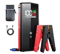 VANTRUE Bloc d'alimentation JS1, courant de crête 3000 A, 20 000 mAh, démarreur de voiture 12 V, écran LED et éclairage d'urgence, câble de batterie, gaz 7,5 l/diesel 6 L, charge rapide PD 65 W