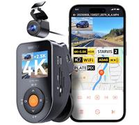 VANTRUE Dashcam Voiture S1 Pro Max 4K+2.5K Starvis 2 Avant et Arrière, Caméra embarquée 5G Wi-FI Dash Cam GPS 360°HDR Tampon Surveillance de stationnement,Contrôle Vocal Français,LTE en Option Max 1To