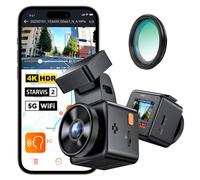 VANTRUE E1 Pro 4K Mini Dashcam Avant, Caméra Voiture avec Vision Nocturne STARVIS 2 Plate Pix™ HDR, WiFi 5 GHz Intégré, GPS, Écran 1,54 , Support LTE, Commande Vocale