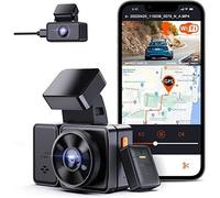 VANTRUE E2 2.7K+2.7K Dashcam Voiture Avant et Arrière, WiFi GPS Double 1944P Caméra Embarquée Contrôle sans Fil, Mode Parking Tampon