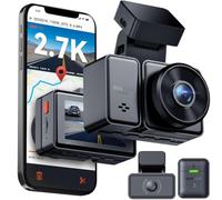 VANTRUE E2 Dashcam Voiture Avant Arrière 2.7K+2.7K Caméra Parking Mode WiFi