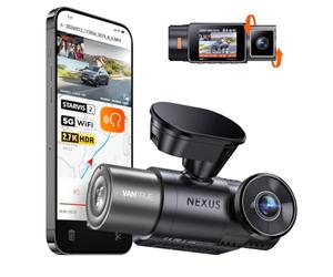 VANTRUE N2X 2.7K+1080P Dashcam Voiture Avant Intérieur Camera Embarquée HDR