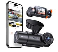 VANTRUE N2X 2.7K+1080P Dashcam Voiture Avant Intérieur, STARVIS 2 Double HDR Camera Embarquée Infrarouge, Support LTE, 5GHz WiFi GPS, APP & Commande Vocale Français, 24/7 Mode Parking, Max 512Go