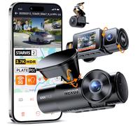 VANTRUE N4S Dashcam Voiture 3 Canaux 2.7K+2.5K+2.5K Avant Intérieur Arrière