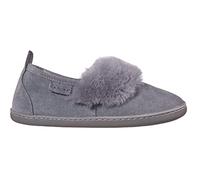 Vanuba Chaussons femme cuir confort Pantoufles femme maison avec semelle antidérapante Slippers hiver chaud 37 EU, Gris