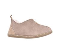 Vanuba chaussons femme Kalahari - pantoufles en cuir souple avec semelle antidérapante, chaussons maison élégants et confortables 37 EU, Beige/Blanc