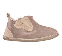 Vanuba COLUMBIA pantoufles femme en cuir naturel- chaussons femme confort avec semelle antidérapante, slippers hiver, 37 EU, Beige