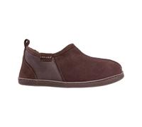 Vanuba M002-03 Chaussons Hiver Homme En Cuir Marron En Laine de Mouton Velours
