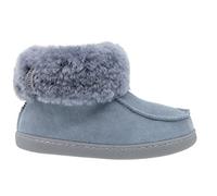 Vanuba Peppin - chaussons enfant en cuir naturel, chauds et confortables pour hiver, respirants et doux pour pieds sensibles 35 EU, Cendres