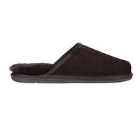 Vanuba Soay - Chaussons homme en cuir naturel, pantoufles confortables et chausson souple, hiver chaud et élégant - 45 EU, Marron