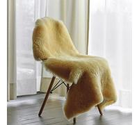 Vanuba - Tapis Naturel en véritable Peau de Mouton 90-100 cm, Doux et Chaud pour séjour, Descente de lit ou Coin Cosy - Confort et décoration chaleureuse