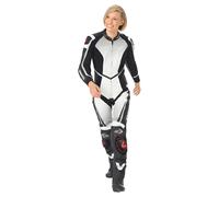 Vanucci VSM-2 Femmes combinaison en cuir 1 pièce Blanc/Noir 42