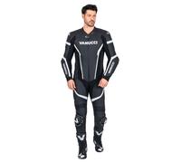 Vanucci VSM-4 Hommes Combinaison cuir 1 pièce Noir/Blanc 54