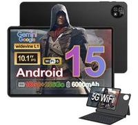 VANWIN Tablette Tactile 10,1" - Android 15 - Unisoc T310 Octa Core - 12Go RAM - 256Go ROM - Batterie 6000mAh - Noir Noir