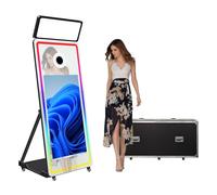 VANYA Magic Mirror Photo Booth avec écran Tactile 43", Mini PC intégré pour l’Impression instantanée - idéal pour Les événements, Mariages (Noir)