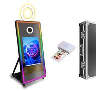 VANYA Selfie écran Tactile 32 Pouces Magic Mirror Photo Booth, 65 Pouces interactif Mirror Photobooth avec Accessoires, pour Les événements de fête de Mariage de Noël Anniversaire (Black)