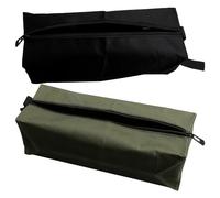 Vanyibro Lot de 2 petits sacs à outils multifonctions avec fermeture éclair, imperméable, sacs à outils en toile pour ranger des outils organisés, noir et vert