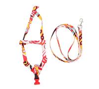 VANZACK 1 Ensemble Harnais Laisse Laisse reglable Dog Harness Dog Leash Laisse réglable Laisse pour Chien Petits Chiens Harnais de Chaton et Laisse Nylon Rouge