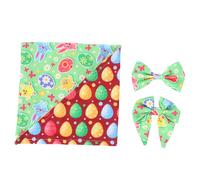 VANZACK 1 Ensemble Nœud Écharpe Chiot Cravates De Chien De Pâques Mouchoirs Bandana Chiot Costume Accessoires Mignon Bavoirs Triangle pour Chien Faire La Fête Arc Coton Polyester