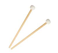 VANZACK 1 paire Maillets de Timpani Feutre avec Manche Bois pour Percussions Musicales Accessoires de Batterie Blanc