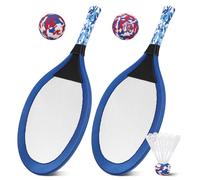 VANZACK 1 Paire Raquettes De Badminton Batte De Tennis Jouets D'extérieur Raquette De Padel Raquette De Badminton pour Enfants Jeu De Raquette Enfants Ovale Balle Jouet Tout-Petit