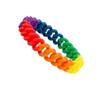 VANZACK 1 pièce Bracelet Silicone Arc Ciel Bangle Coloré pour Hommes et Femmes Accessoire de Mode Unique pour Décoration de Poignet