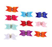 VANZACK 10 Pièces Arc de Chien Bandana arcs de Cheveux de Chien d'halloween Bows de Chien coloré alese Chiot pupphub arcs de Chiot pour Petits Chiens arcs de Cheveux pour Chiens Polyester