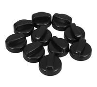 VANZACK 10 Pièces Bouton de Commande, Installation 8mm Noir | Plastique Réutilisable, Réglage de Température, pour Foyers et Terrasses, Usage Barbecue et Repas Dehors
