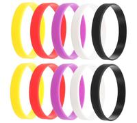 VANZACK 10 Pièces Bracelets Élastiques Multi Couleurs pour Poignet Accessoire et Portable pour Hommes et Femmes Fans de Football et Activités