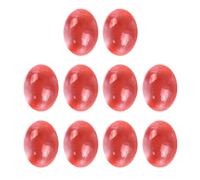 VANZACK 10 Pièces Cabochons Ovales en Agate Rouge Naturel pour Bijoux et Projets de Sculpture, Base Plate Lisse, Accessoires pour Boucles D'oreilles et Boutons de Manchette
