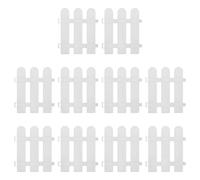 VANZACK 10 pièces Clôture Décorative Blanche Plastique Piquets de Jardin Flexibles Bordure Extérieure Légère et Résistante pour Allées Pelouse et Fêtes