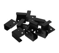 VANZACK 10 Pièces Crochets Muraux Noirs en Fer Design à Boucle Mobile Suspendre Facile, Support Mural Robuste pour Carreaux, pour Miroirs et Cadres Décoratifs