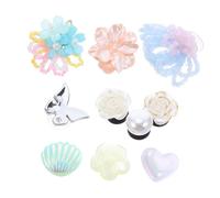 VANZACK 10 Pièces Crystal Shoe Clips Set Decorative Buckles With Pearls And Butterfly Charms For Women Wedding Party Sandals And High Heels