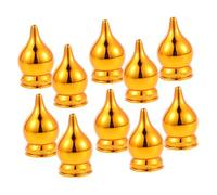 VANZACK 10 Pièces Gilded Flag Pole End Caps Decorative Finials for Garden and Indoor Flagpoles Reusable Flagpole Topper Ornaments for Ceremony and Festival Display