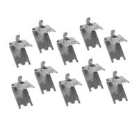 VANZACK 10 pièces Lot de Pinces Support Étagère Réfrigérateur Acier Inoxydable Épais Crochets Renforts Robustes pour Clayette Frigo Fixation Sûre et Installation Facile