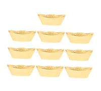 VANZACK 10 pièces Miniature Ingot Alloy Decoration for Dollhouse Feng Shui Wealth Symbol Stable Flat Bottom Design