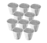 VANZACK 10 Pièces Papier d'aluminium jetable récupérateur de Graisse pour Grill caissettes en Aluminium Baril de Chauffage de réservoir d'huile Feuille d'aluminium Silver