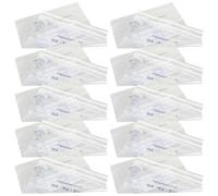 VANZACK 10 Pièces Paquet D'argenté pour Dépôt Bancaire Plastiques avec Fermeture Adhésive Inscriptible pour Stockage de Preuves Lot