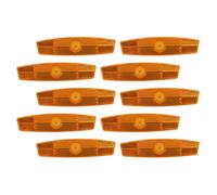 VANZACK 10 Pièces Réflecteurs de Roue Compacts pour Vélo en Plastique Orange, Ultra-Lumineux et Faciles à Installer, Sécurité Accrue pour Vélo de Tourisme à Domicile Travail
