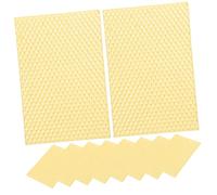 VANZACK 10 Pièces Ruche Cire Gaufrée Base pour Apiculture Cadre De Ruche Profond Base pour Nid Abeille Cire Abeille Naturelle