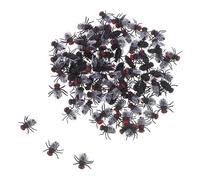 VANZACK 100 Pièces Jouets Halloween Insectes Réalistes Mouches Noires Prank Portable pour Blagues et Décorations Effrayantes