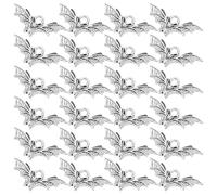VANZACK 100 Pièces Mini Porte-clés Chauve-souris Breloque Suspendue | Bords Lisses et Sûrs, Argenté, Accessoires Utiles pour Bijoux, Famille et Amie