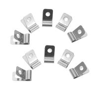 VANZACK 100pièces Clips Métalliques Robustes pour Clôtures Fil de Clips pour Poteaux Acier Inoxydable pour Fils de Clôture Élevage Installation Facile sans Outils