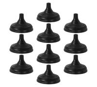 VANZACK 10pcs Support de Drapeau Rond en Plastique Noir pour Petits Drapeaux de Bureau, Léger et Polyvalent, pour Exposition ou Voyage D'affaires